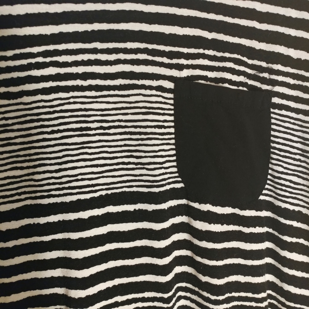 Anne Klein Striped Layered Tee with Pocket - Picture 2 of 4
